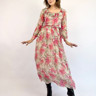 Richeline Sunset Garden Silk Dress
