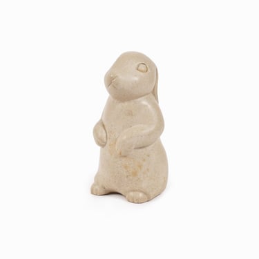 1978 Alva Studios Soapstone Rabbit Sculpture Bunny Figurine Mid Century Modern 