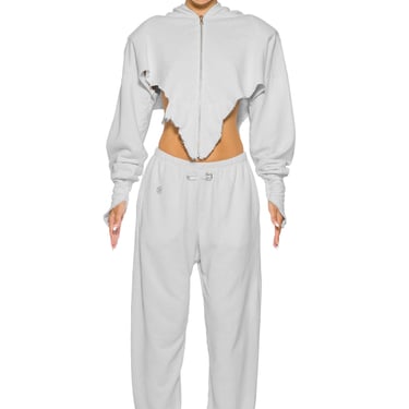 SAFETY PIN SWEATPANTS IN FOG TERRY