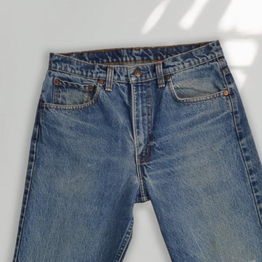 Size 28/29 Vintage Levi’s 505 Denim Jeans, 1980s Faded Wash, W33 Tag 