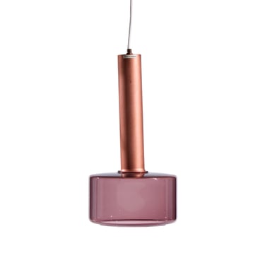Tapio Wirkkala for Idman Finnish Glass Pendant Light - Cranberry - mcm 