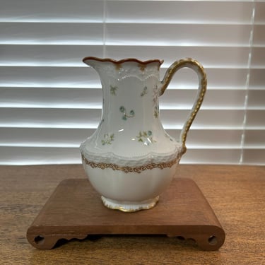 Late 19th Century H&Co Haviland Limoges Floral Pitcher 