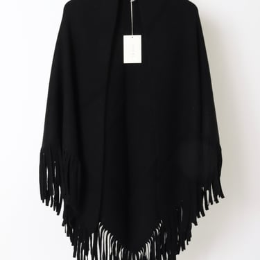 The Big Sweater Fringe Scarf - Black