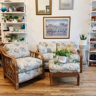 Lane Floral Rattan Lounge Set
