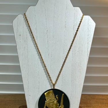 1970s Wedgwood Ankhesenamun Pendant and Chain - For the Egyptian Lover! 