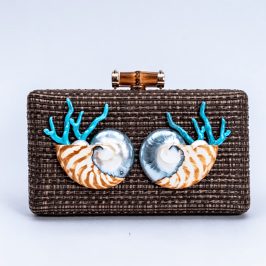 The Fiona Grasscloth Clutch