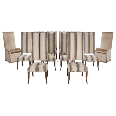 Set of 12 Ferrell+Mittman Art Deco High-Back Dining Chairs