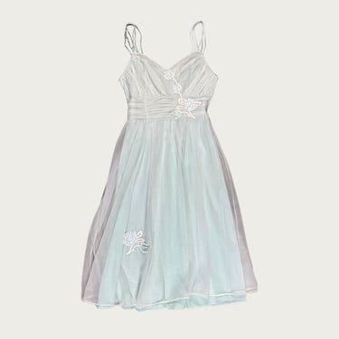 (M) 60s/70s Baby Blue Slip Dress