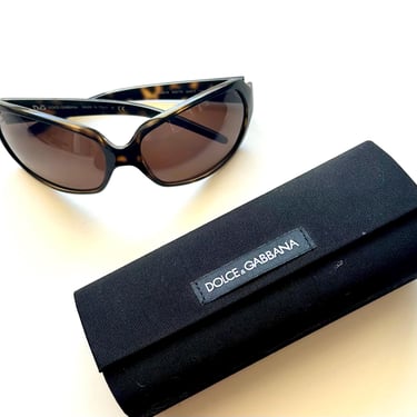 Vintage Dolce & Gabbana DG Y2k Sunglasses Wraparound Designer Shades 