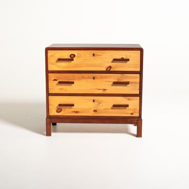 Scandinavian Art Deco Chest of Drawers, 1930s Birch Dresser, Vintage Nordic Furniture 
