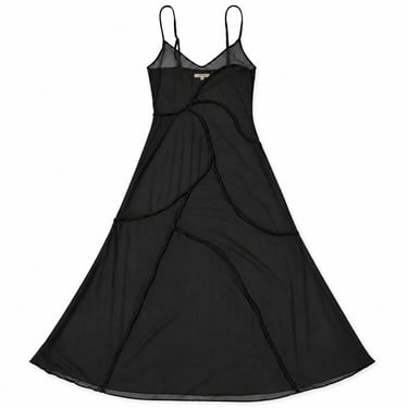 OPEN SEAMED DRESS - BLACK