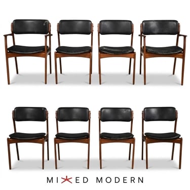 Danish Modern Teak Dining Chairs by Erik Buch - Set of 8 