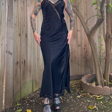 Vintage 1980’s Black Lingerie Slip by Cristian Dior 