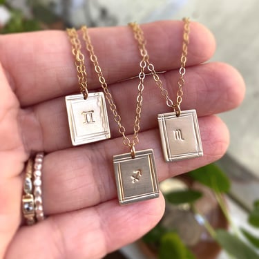 Zodiac Necklace - Horoscope Sign Necklace in Gold Filled - Personalized Gift For Her - Astrological Sign Necklace - Sign Necklace - Gift 