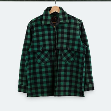 70s Johnson Green and Black Flannel