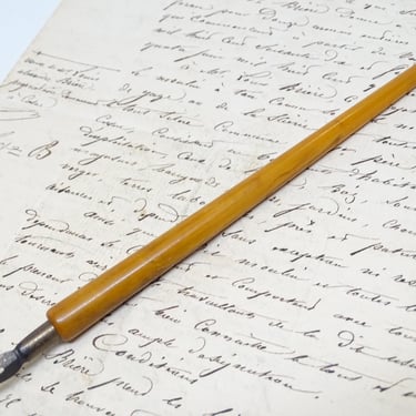 Antique Bakelite Writing Pen with Nib, Vintage for  School or Office Desk 
