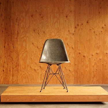 Early Eames Elephant Gray Side Chair by Herman Miller 