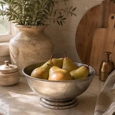 Vintage Stieff Pewter Colonial Williamsburg Bowl, 9” Pewter Serving Bowl, American Colonial Decor, Grandmillennial Table Decor 