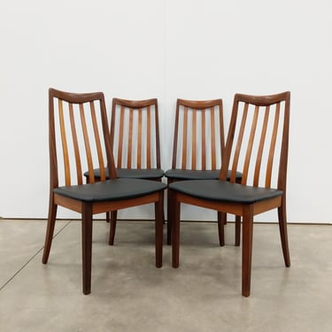 Set of 4 Vintage Mid Century Modern Dining Chairs by G Plan 