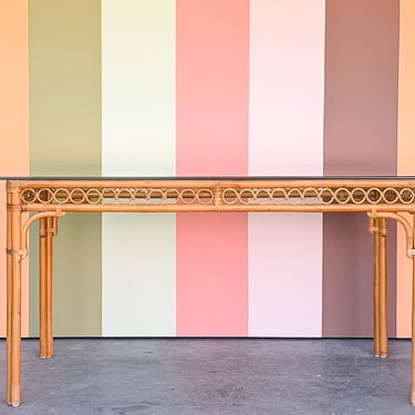 Old Florida Rattan Dining Table