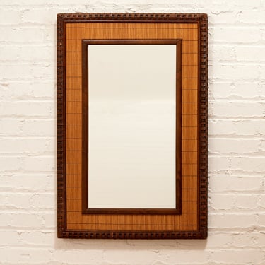 Vintage Bamboo and Rattan Mirror