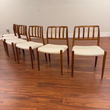 JL Moller Model 83 Cherry Dining Chairs Set of 6