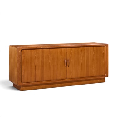Dyrlund Mid Century Danish Teak Tambour Door Credenza - mcm 