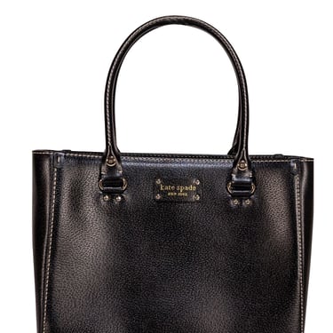 Kate Spade - Black Leather Pebbled Large Handbag