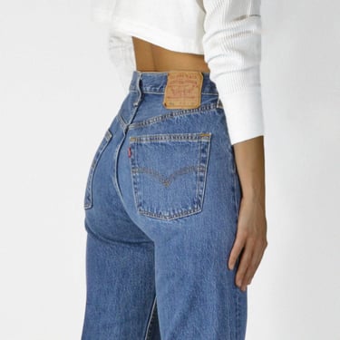 Vintage Levi's 501 Jeans — 29” Waist (W32 Tag), 1990s Dark Wash USA Made 