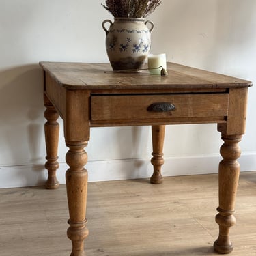 Antique English Pine Dining Table 