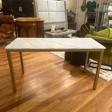 Fux Marble Table Gold Metal Frame