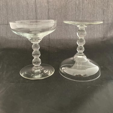 Set of 2 Vintage Libbey Knob Hill 3OZ Martini Glasses 