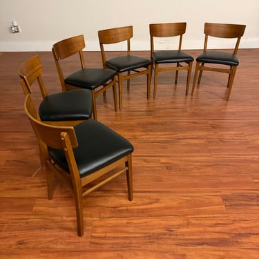 Mid-Century Low Back Dining Chairs Set of 6
