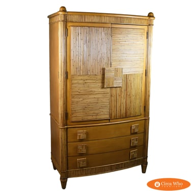 Split Bamboo Armoire