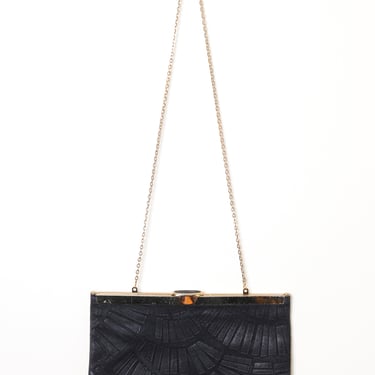 Vintage Black and Gold Evening Bag 