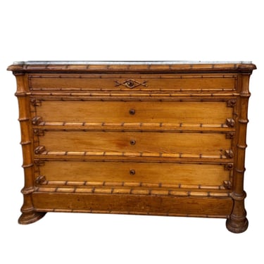 French Faux Bamboo Commode