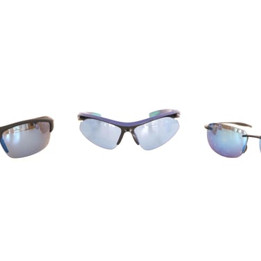 Set of 3 VINTAGE SUNGLASSES matrix tron vintage blue fade COOL ranch sunglasses 