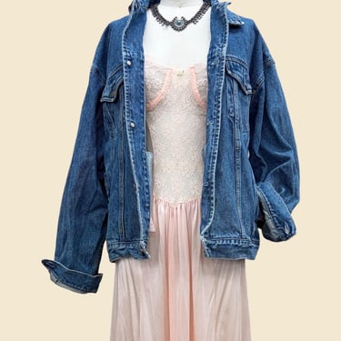 Vintage Slip Dress 1980s Retro Womens Size Medium + Val Mode + Light Peach + Nylon + Sheer Bodice + Lace Underwired Cups + Spaghetti Straps 