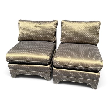 Vintage Post modern Slipper chairs 