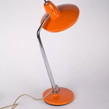 Fase  Desk Lamp mid century modernist orange color 