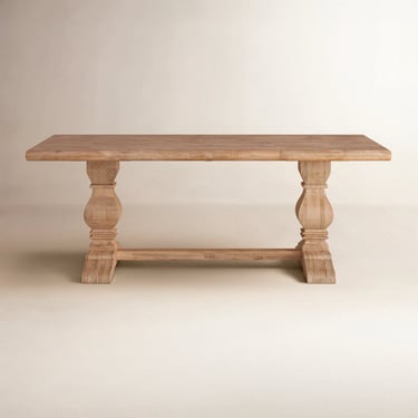 HTD Home Trends & Design Dining Table 84" Top & Stretcher FSR-DT84A0-T FFE-793