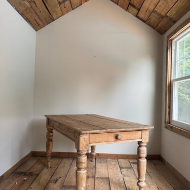 Antique English Pine Dining Table 