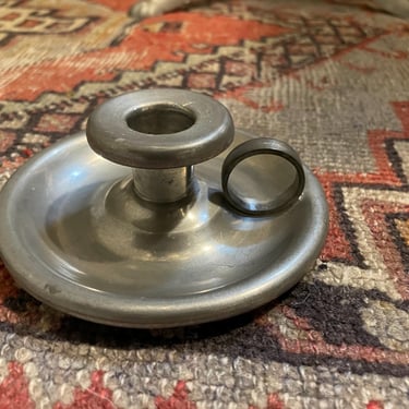 Pewter Candle Stick Holder Colonial Reproduction Woodbury Pewterers 
