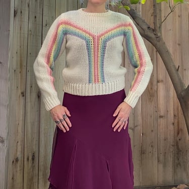 Vintage 1980&rsquo;s Rainbow Sweater 