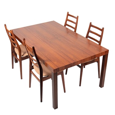 Expanding Danish Teak Large Dining Table w. Parsons Legs