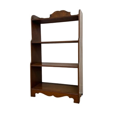 Free shipping within continental US - Vintage 4-Tier Solid Wood Bookshelf – Antique Style Scalloped Bookcase and Display Shelf 