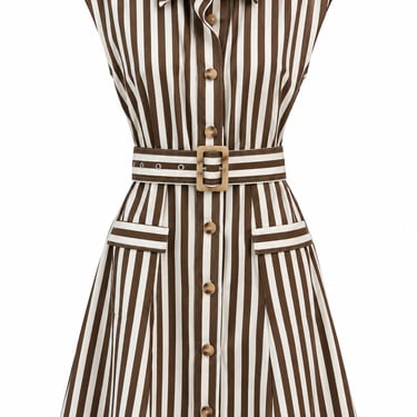 The Chocolate Stripe Mini Dress