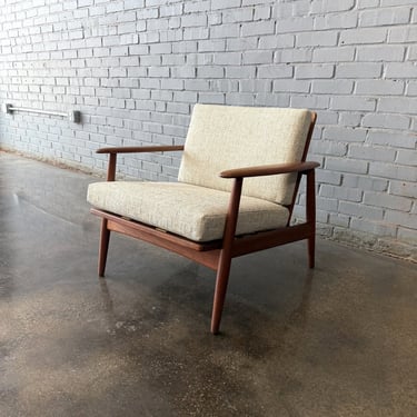 Danish Modern Teak Lounge Chair by MM Moreddi, New Knoll Upholstery, 1960s