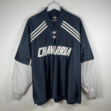 Willy Chavarria x Adidas Embroidered Logo Jersey Hoodie