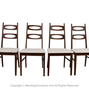 Midcentury Dining Chairs in style of Kent Coffey Perspecta Cats Eye